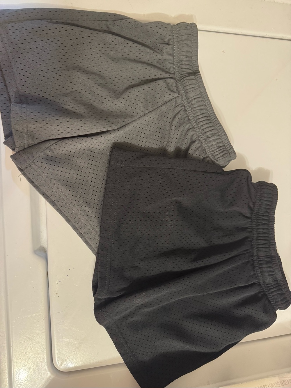 bcg Boys' Gray and Black Athletic Mesh Shorts Duo